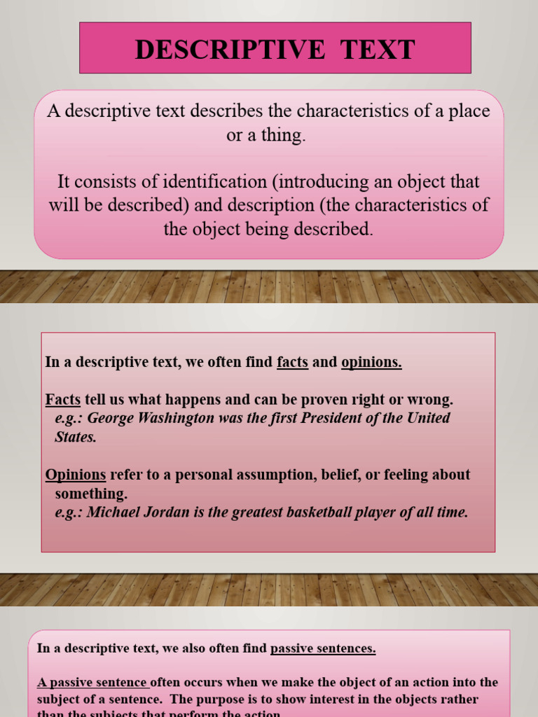 Descriptive Text: Structure & Examples | PDF