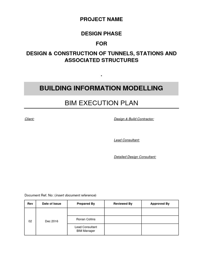 BIM Execution Plan for Tunnel Project | PDF | Building Information ...
