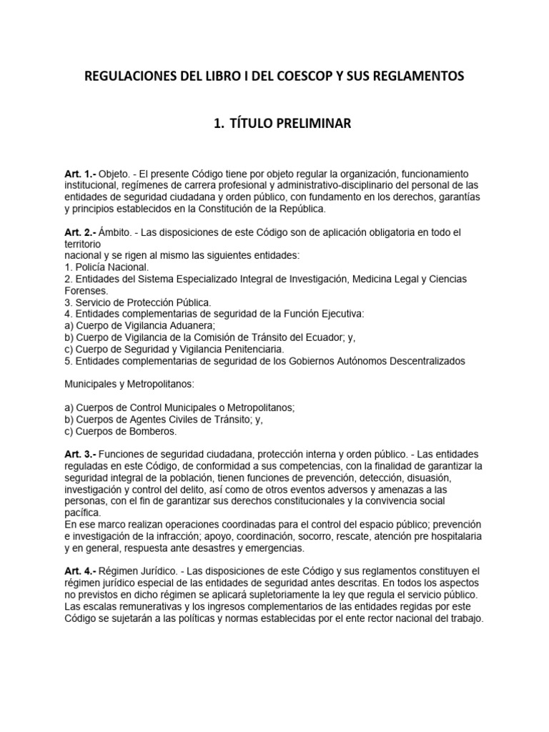 Materia de Coescop | PDF | Policía | Ministerio (Departamento de Gobierno)