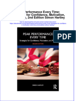 Full Ebook of Peak Performance Every Time Strategies For Confidence Motivation and Focus 2Nd Edition Simon Hartley Online PDF All Chapter