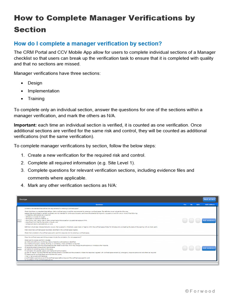 Manager Verification Process Guide | PDF
