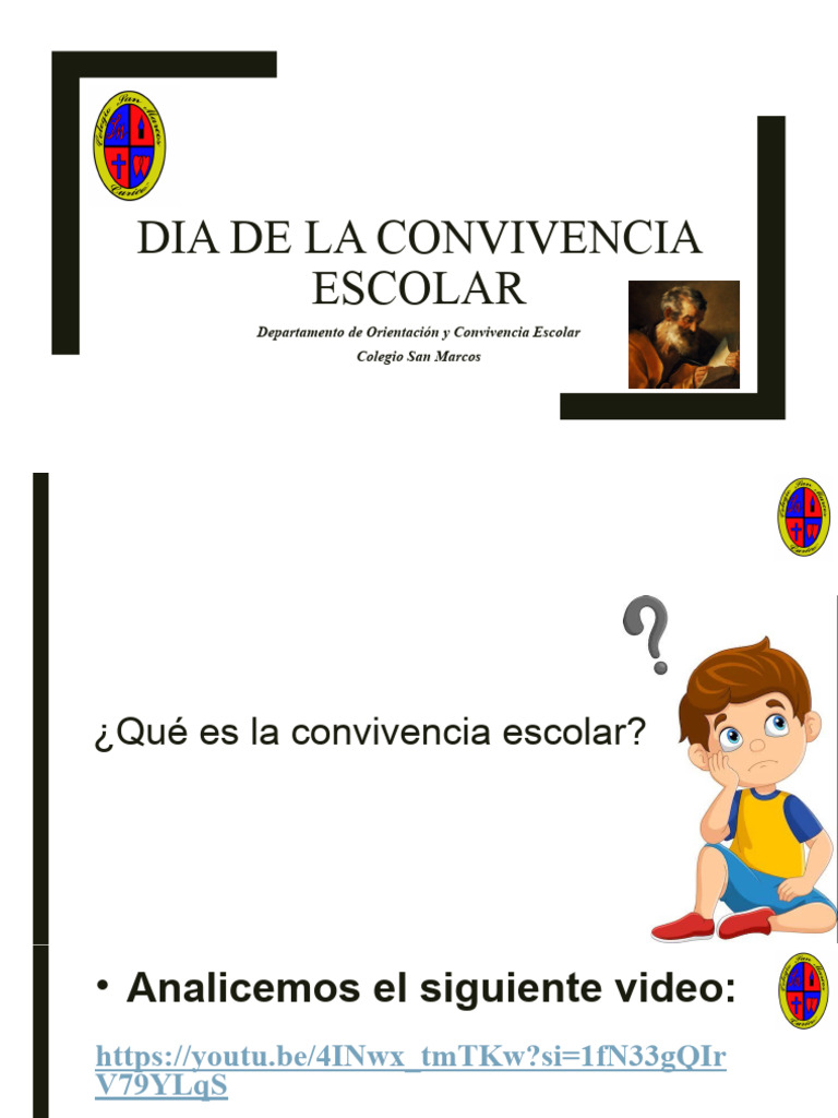 Actividad Día De La Convivencia Escolar 5 Básico A 4 Medio Pdf