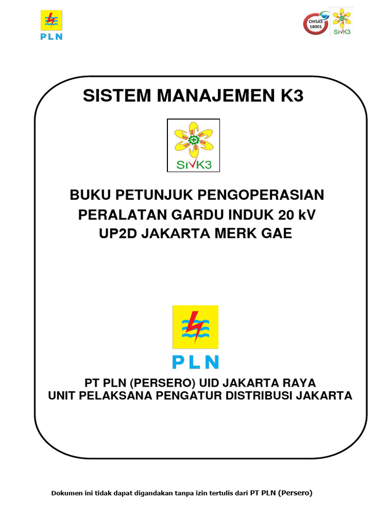 Panduan Operasional Gardu Induk 20 kV | PDF