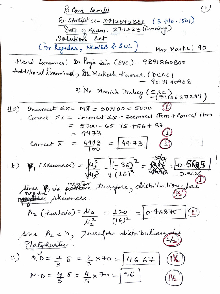 Solutions Stats | PDF