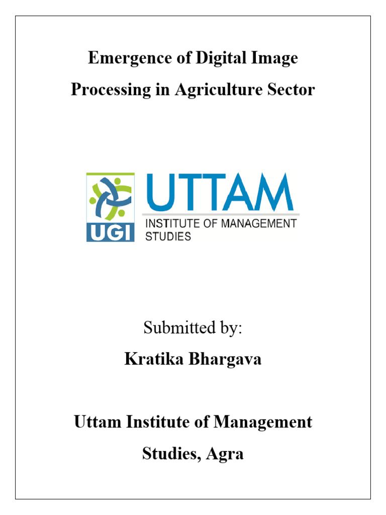 Digital Image Processing in Agriculture | PDF | Data Compression ...