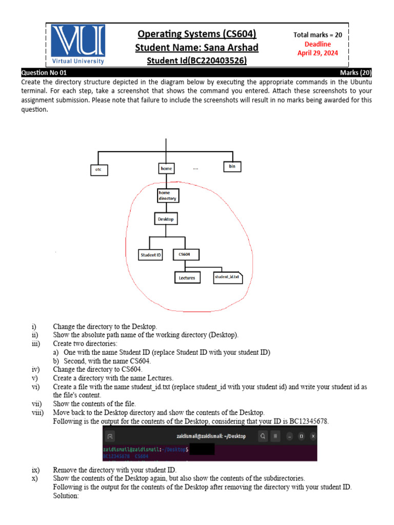 Spring 2024 - CS604 - 1 Solution File 2 | PDF