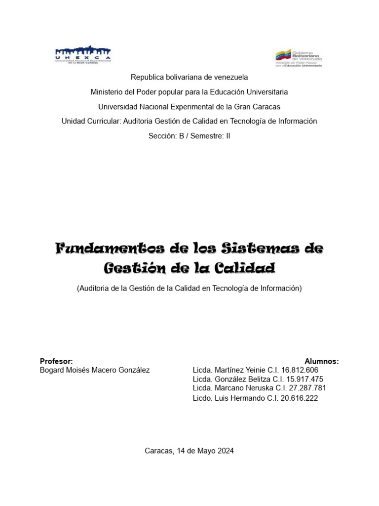 Implementación de ISO 9001 en SGC | PDF | Gestión de la calidad ...