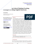 The Research On Critical Thinking Teaching