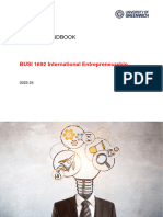 Module Handbook: BUSI 1692 International Entrepreneurship