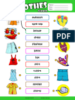 Summer Worksheet Clothes