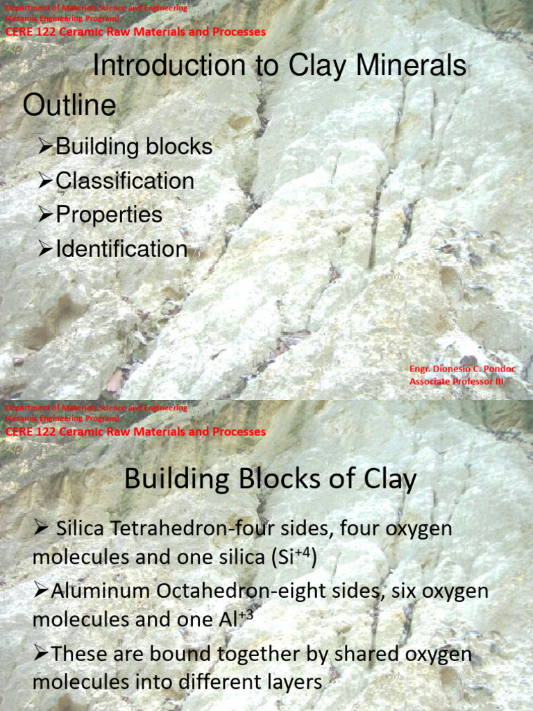 Overview of Clay Minerals and Properties | PDF | Clay | Minerals