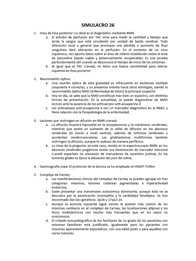 Simulacro 26 | PDF | Alucinación | Ácido graso