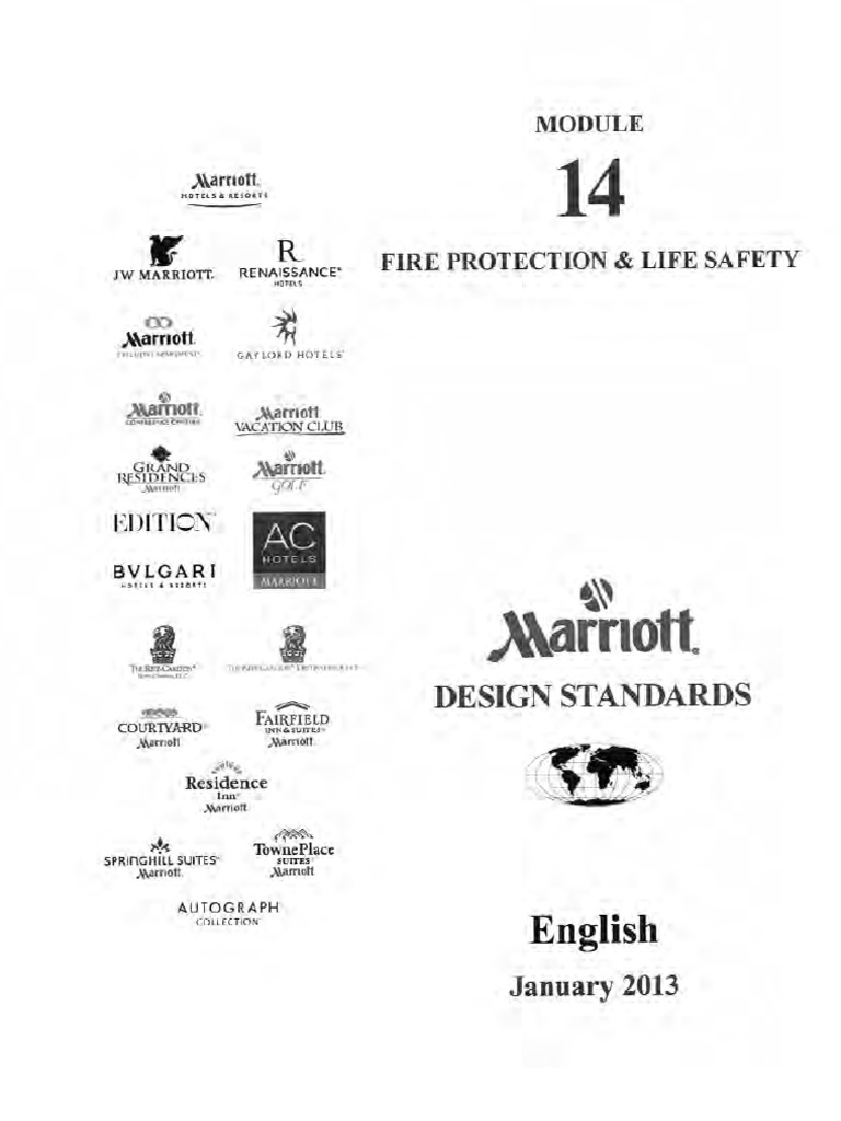 Marriot Module 14 Fire Protection Life Safety January 2013 PDF 