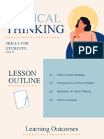 Critical Thinking Skills for Students Interactive Education Presentation in Navy Cream and Teal Flat Graphic Style