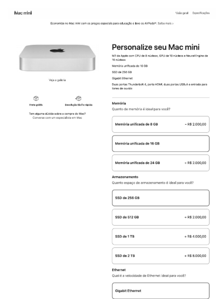 Mac Mini - Apple (BR) | PDF