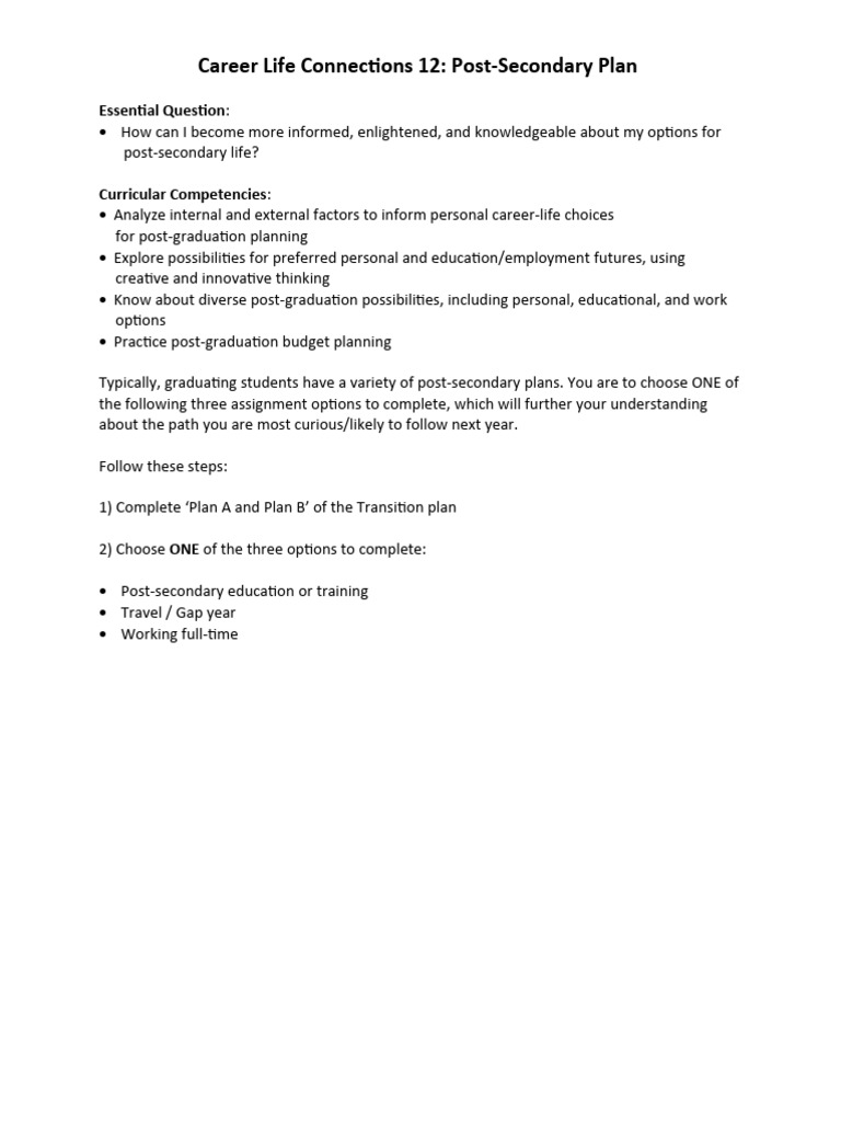Revised 2 Transition Plan - Plan A and Plan B | PDF | Cost Of Living ...