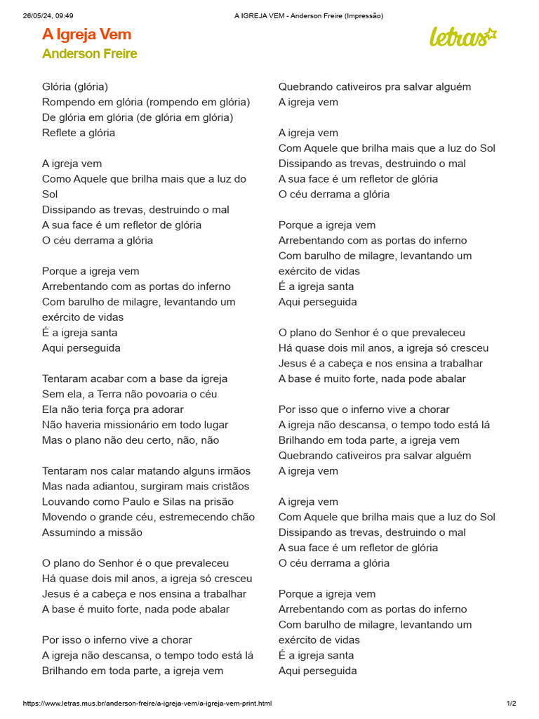 Letra da música 