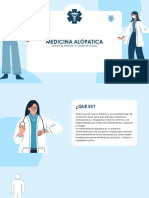 Presentación Universitaria Enfermería Ilustraciones Flat Azul