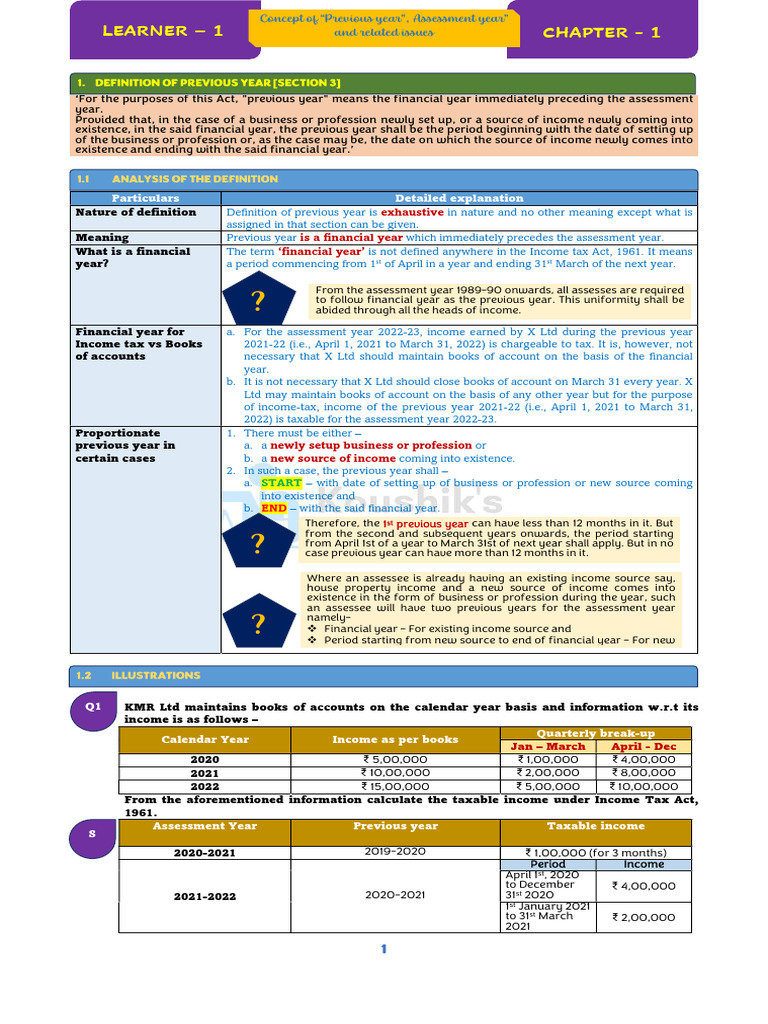 Basics Of Income Tax Pdf Taxes Income