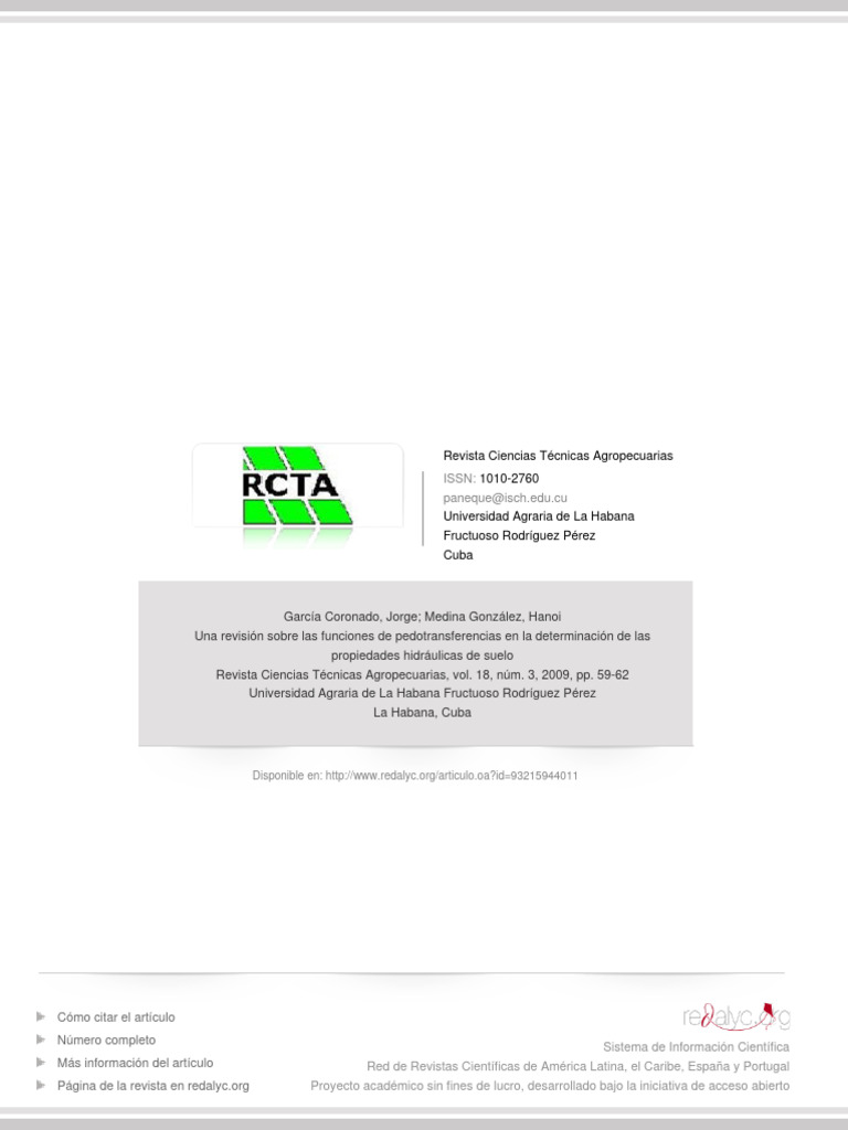 Funciones de Pedotransferencia PDF Análisis de regresión Aluminio