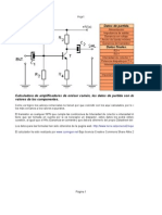 Calculador Amplificador Emisor Comun