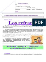 Los Refranes 10 Al 13 de Agosto Con Test LMS