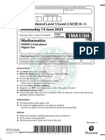 06a 1MA1 3H June 2023 Examination Paper PDF