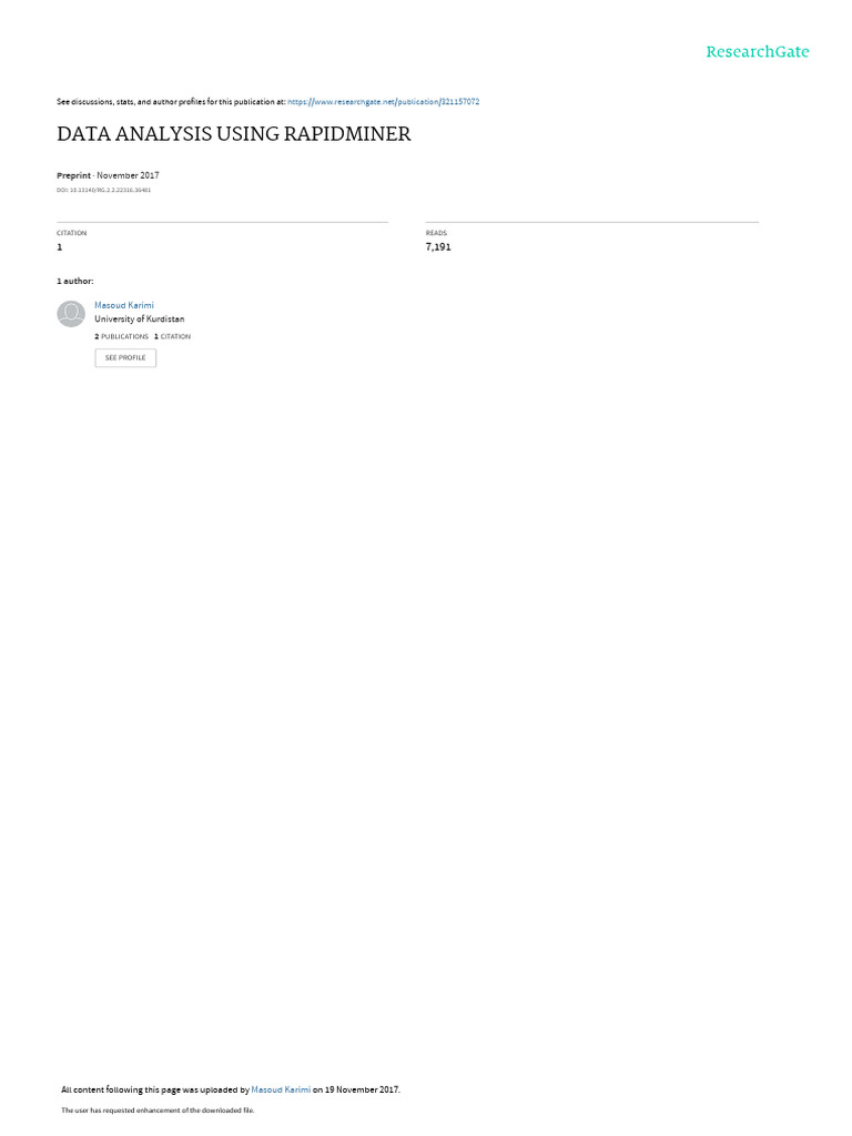 Rapidminer paper pdf data information retrieval