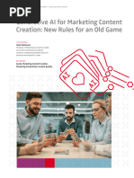 Generative AI For Marketing Content Creation New Rules For An Old Game