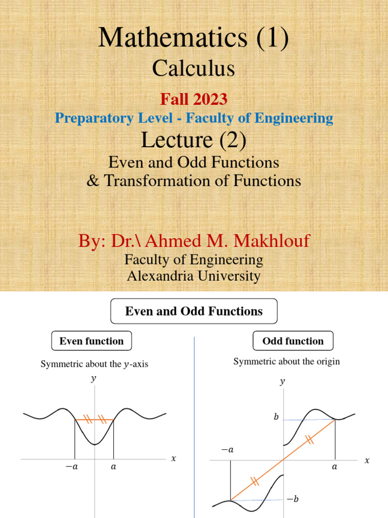 (Calc 2) Even and Odd Functions - Transformations | PDF | Function ...
