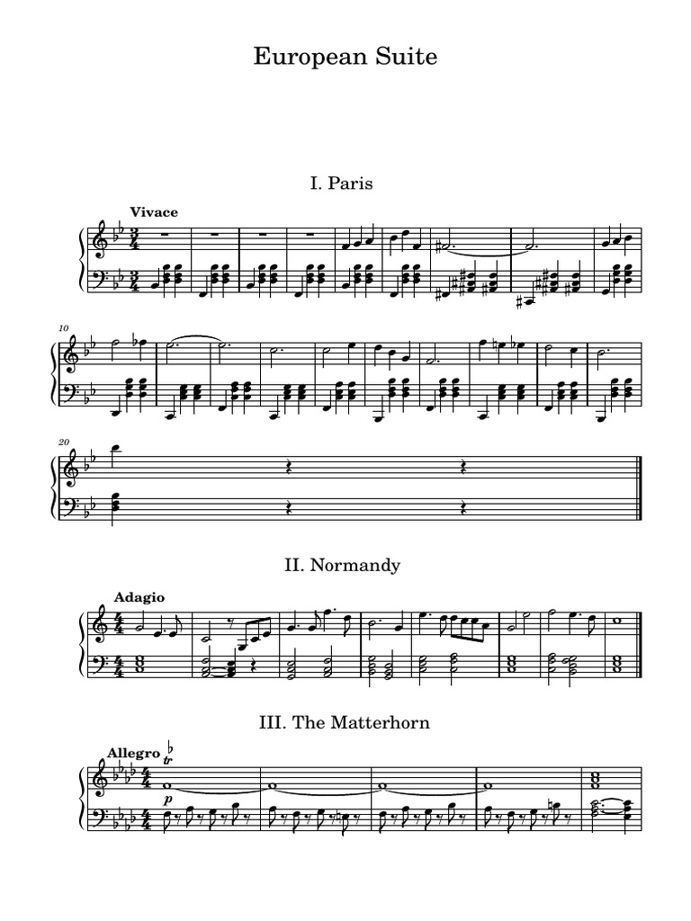 European Suite Download Free Pdf Musical Forms Musical Compositions
