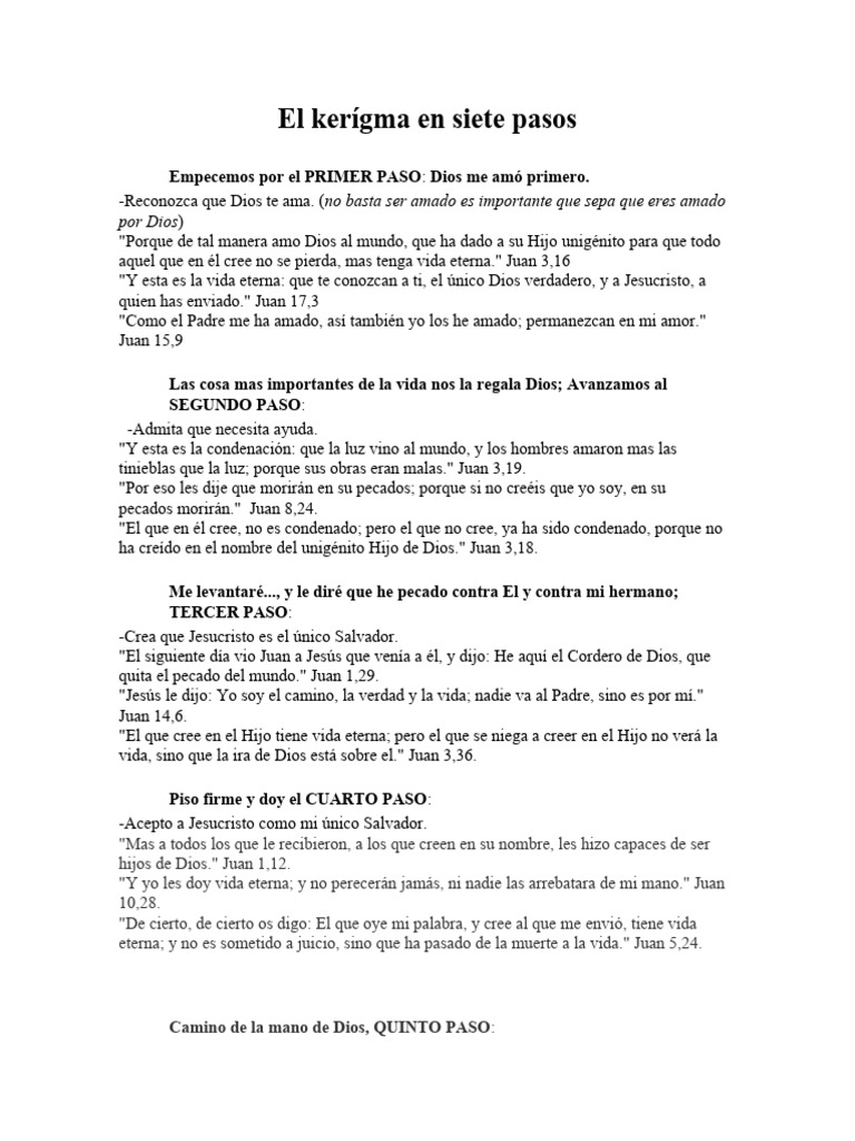 El Kerigma En Siete Pasos Descargar Gratis Pdf Vida Eterna