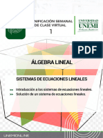 Sistema de Ecuaciones Lineales y Matrices