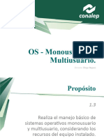 OS - Monousuario y Multiusuario.: Docente