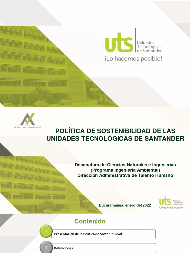 Política de Sostenibilidad UTS Santander | PDF | Sustentabilidad ...