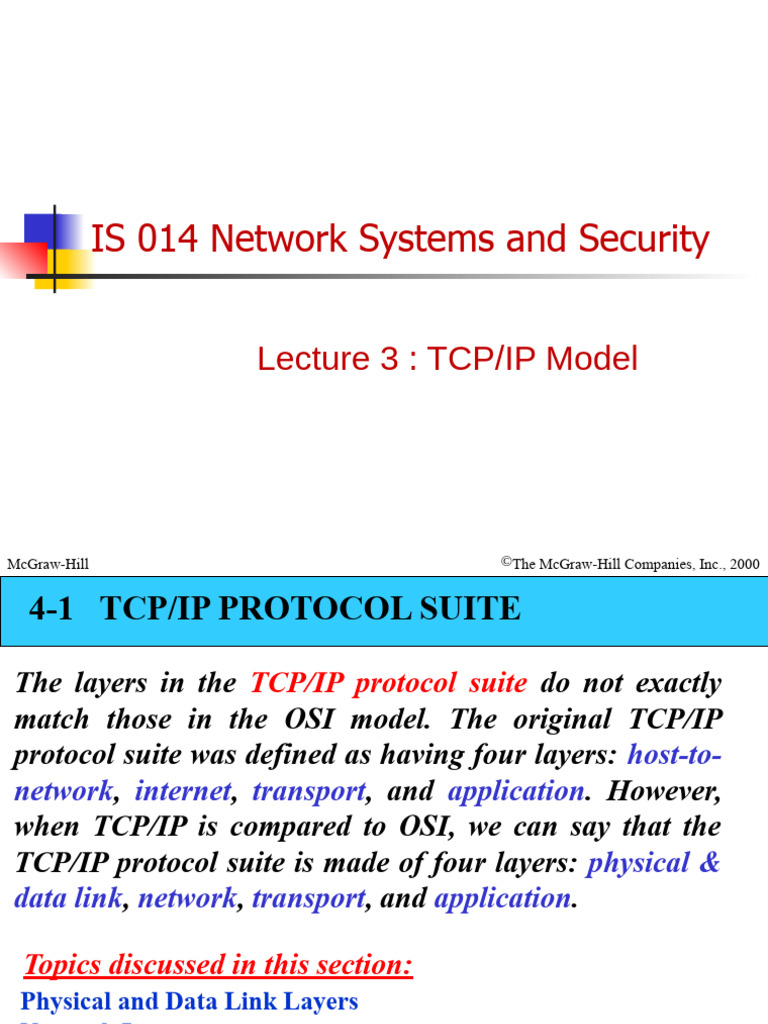 Lecture3 TCP IP Protocal Suite | Download Free PDF | Internet Protocols ...
