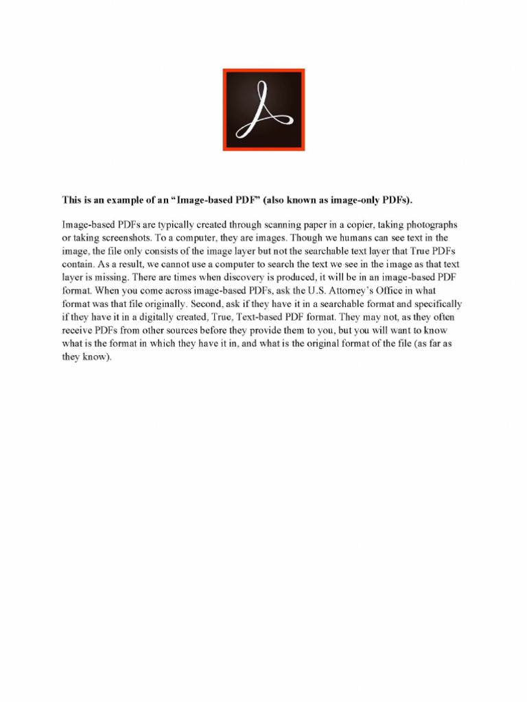 Image Based PDF Sample | PDF