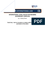 International Legal Rules For Deciding Sovereignty Disputes