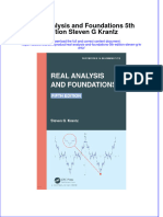 Full Ebook of Real Analysis and Foundations 5Th Edition Steven G Krantz Online PDF All Chapter