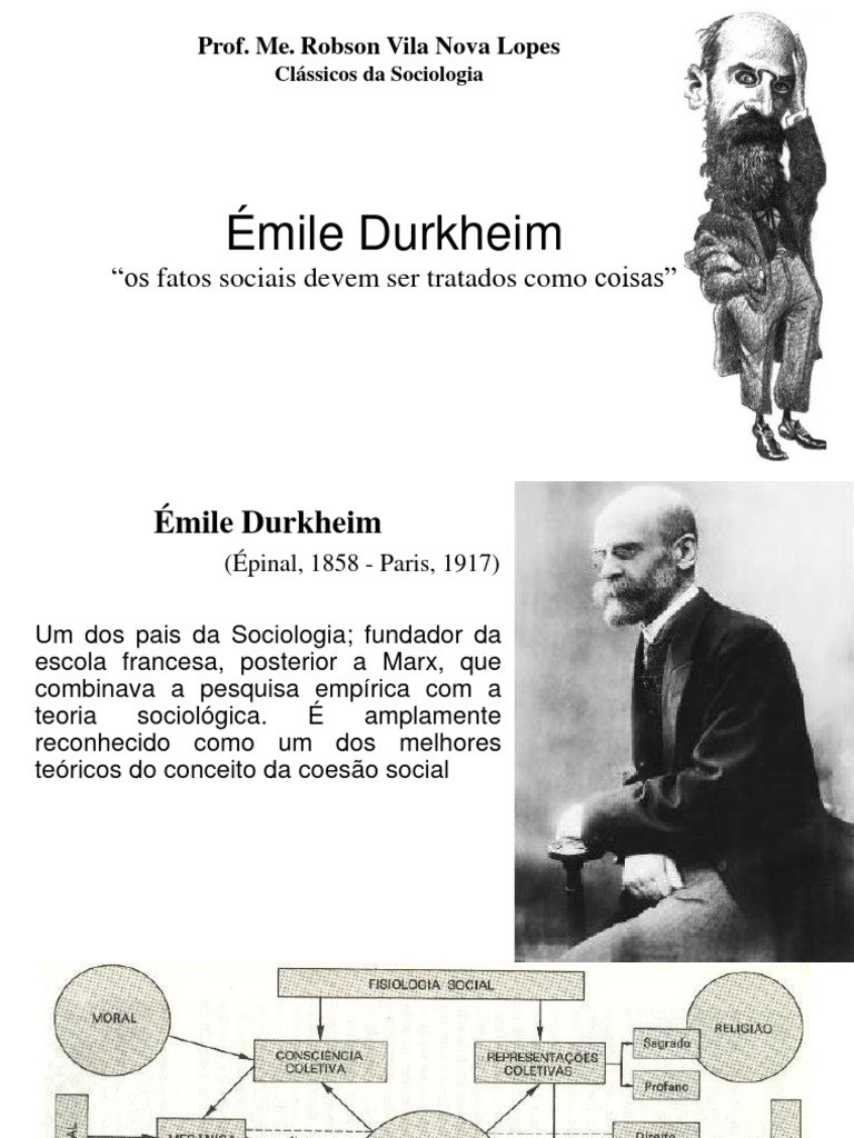 Durkheim: Fatos Sociais e Coesão Social | PDF | Sociologia | Émile Durkheim