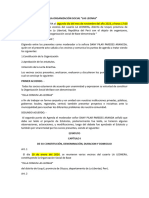 Acta de Fundación de La Organización Social