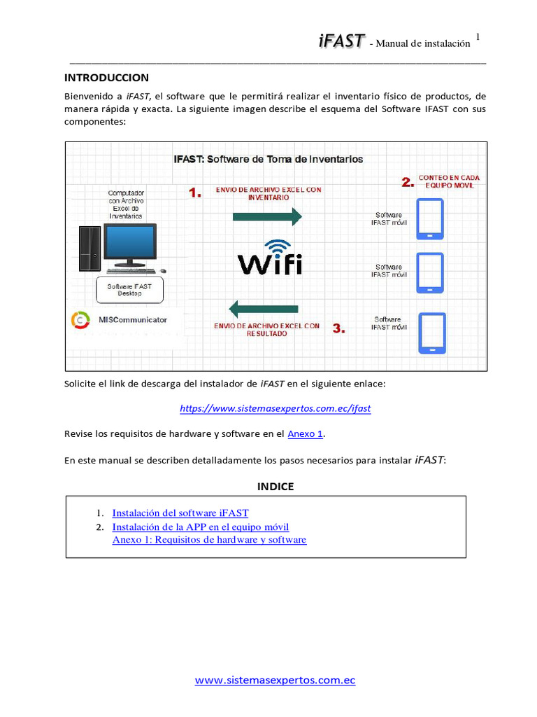 Instalación del software iFAST | PDF | Asistente personal digital ...