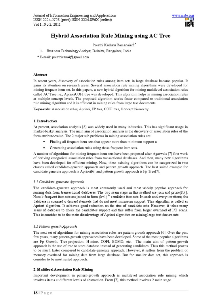Hybrid Multilevel Association Rule Mining | PDF | Applied Mathematics ...