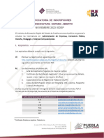 Convocatoria Sistema Abierto Noviembre 2023