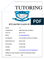 WTS 12 Maths P2 Class of 2019