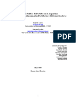 Escolar, Calvo La Nueva Política de Partidos en La Argentina 2005