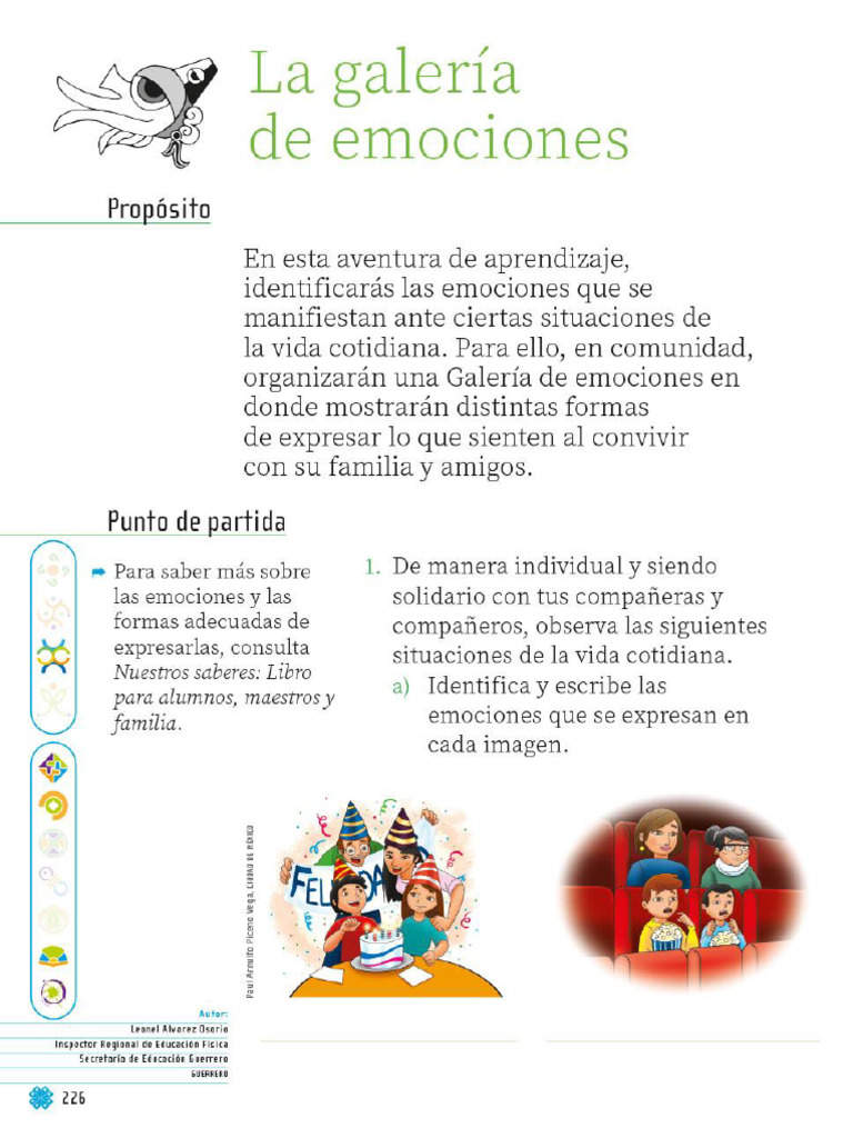 5 Proyecto de Aula SEP La Galería de Las Emociones 2° Grado - Pdf ...