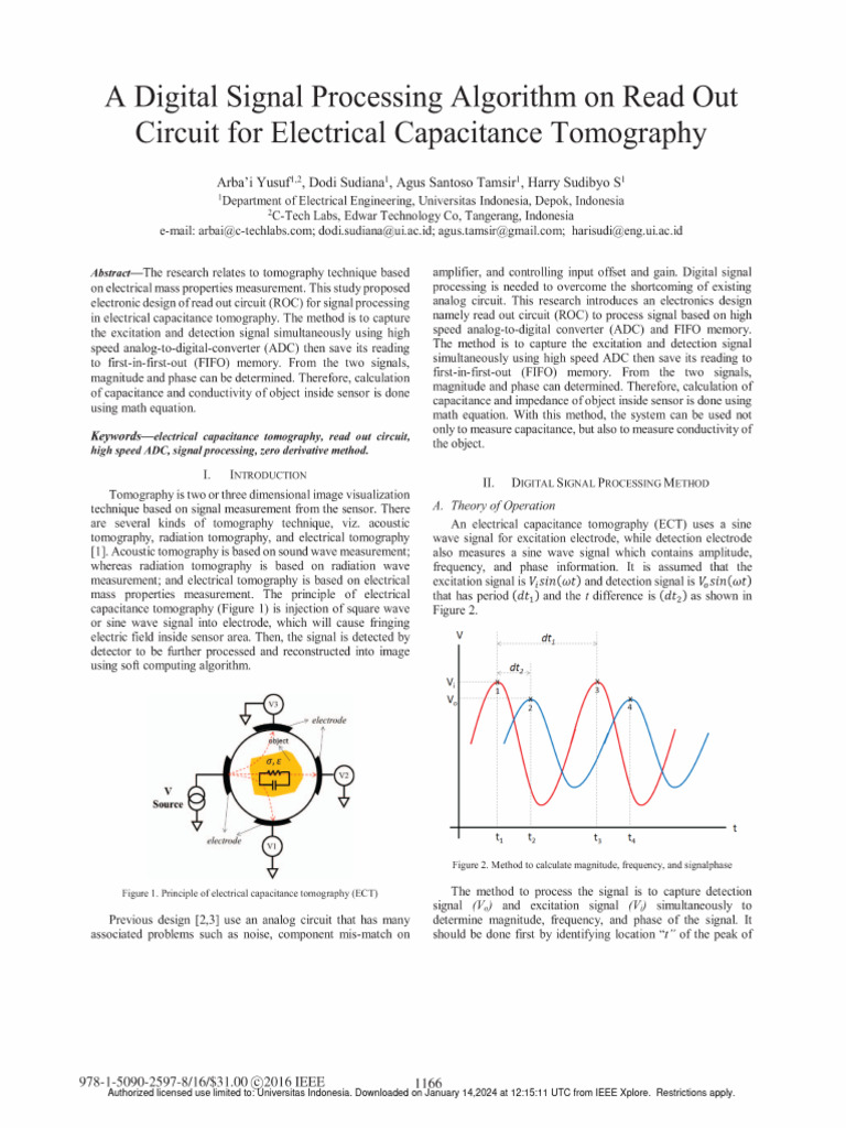A Digital Signal Processing Algorithm On Read Out Circuit For ...