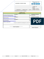 Working Plan First Trimester 11th