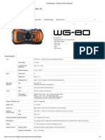 Specifications - WG-80 - RICOH IMAGING